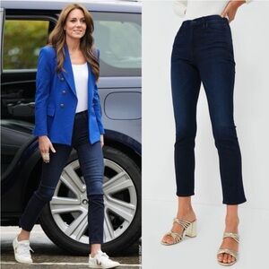Mother Mid Rise Dazzler Straight Leg Jeans 24 Now Or Never ASO Kate Middleton